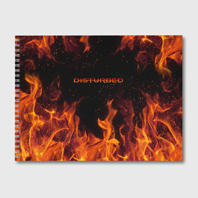 Альбом для рисования с принтом DISTURBED (НА СПИНЕ) в городе Новоалтайск, 100% бумага
 | матовая бумага, плотность 200 мг. | disturbed | дистурбед