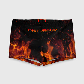 Детские купальные плавки 3D с принтом DISTURBED (НА СПИНЕ) в городе Новоалтайск, Полиэстер 85%, Спандекс 15% | Слитный крой, подклад по переду изделия, узкие бретели | disturbed | дистурбед