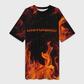 Платье-футболка 3D с принтом DISTURBED (НА СПИНЕ) в городе Новоалтайск,  |  | disturbed | дистурбед