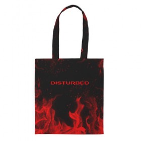 Сумка 3D повседневная с принтом DISTURBED (НА СПИНЕ) в городе Новоалтайск, 100% полиэстер | Плотность: 200 г/м2; Размер: 34×35 см; Высота лямок: 30 см | disturbed | дистурбед