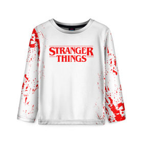 Детский лонгслив 3D с принтом STRANGER THINGS в городе Новоалтайск, 100% полиэстер | длинные рукава, круглый вырез горловины, полуприлегающий силуэт
 | stranger things | очень странные дела