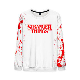 Мужской свитшот 3D с принтом STRANGER THINGS в городе Новоалтайск, 100% полиэстер с мягким внутренним слоем | круглый вырез горловины, мягкая резинка на манжетах и поясе, свободная посадка по фигуре | stranger things | очень странные дела
