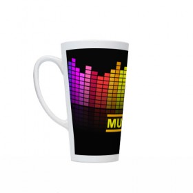 Кружка Латте с принтом MUSE BAND в городе Новоалтайск, Белая керамика | Объем 480 мл; Высота 150 мм; Диаметр 90 мм | Тематика изображения на принте: muse | rock | рок