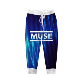 Детские брюки 3D с принтом MUSE в городе Новоалтайск, 100% полиэстер | манжеты по низу, эластичный пояс регулируется шнурком, по бокам два кармана без застежек, внутренняя часть кармана из мелкой сетки | Тематика изображения на принте: muse | rock | рок