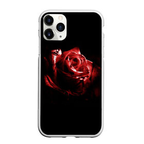 Чехол для iPhone 11 Pro Max матовый с принтом Кровавая роза в городе Новоалтайск, Силикон |  | Тематика изображения на принте: брызги | кровавая роза | кровь | роза | цветы