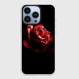 Чехол для iPhone 13 Pro с принтом Кровавая роза в городе Новоалтайск,  |  | Тематика изображения на принте: брызги | кровавая роза | кровь | роза | цветы