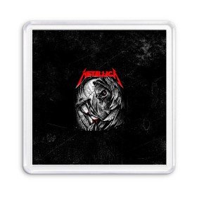Магнит 55*55 с принтом Metallica в городе Новоалтайск, Пластик | Размер: 65*65 мм; Размер печати: 55*55 мм | 