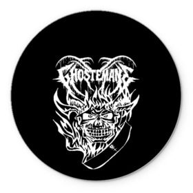 Коврик для мышки круглый с принтом Ghostemane в городе Новоалтайск, резина и полиэстер | круглая форма, изображение наносится на всю лицевую часть | мистика | музыка | оккультизм | эзотерика | эрик уитни