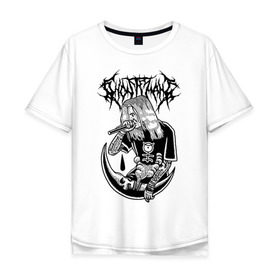 Мужская футболка хлопок Oversize с принтом Ghostemane в городе Новоалтайск, 100% хлопок | свободный крой, круглый ворот, “спинка” длиннее передней части | ghostemane | ill biz | mercury | noise | young crowley | рэп | рэпер | эрик уитни