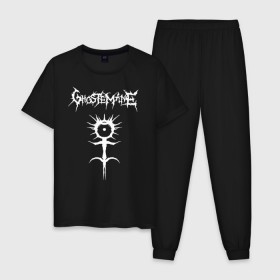 Мужская пижама хлопок с принтом Ghostemane в городе Новоалтайск, 100% хлопок | брюки и футболка прямого кроя, без карманов, на брюках мягкая резинка на поясе и по низу штанин
 | ghostemane | ill biz | mercury | noise | young crowley | рэп | рэпер | эрик уитни