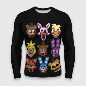 Мужской рашгард 3D с принтом Five Nights at Freddy в городе Новоалтайск,  |  | 4 | animation | bonnie | chica | fnaf | foxy | freddy | funny | horror | pizza | scary | sfm | бонни | майк | ночей | пять | ужас | фокси | фредди | чика | шмидт