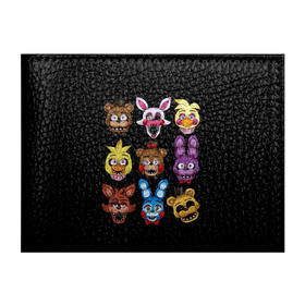 Обложка для студенческого билета с принтом Five Nights at Freddy в городе Новоалтайск, натуральная кожа | Размер: 11*8 см; Печать на всей внешней стороне | Тематика изображения на принте: 4 | animation | bonnie | chica | fnaf | foxy | freddy | funny | horror | pizza | scary | sfm | бонни | майк | ночей | пять | ужас | фокси | фредди | чика | шмидт