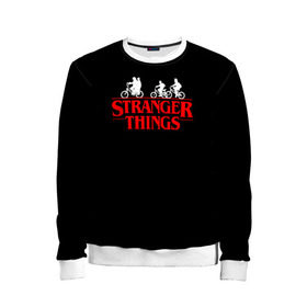 Детский свитшот 3D с принтом STRANGER THINGS в городе Новоалтайск, 100% полиэстер | свободная посадка, прямой крой, мягкая тканевая резинка на рукавах и понизу свитшота | stranger things | очень странные дела