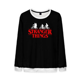Мужской свитшот 3D с принтом STRANGER THINGS в городе Новоалтайск, 100% полиэстер с мягким внутренним слоем | круглый вырез горловины, мягкая резинка на манжетах и поясе, свободная посадка по фигуре | stranger things | очень странные дела