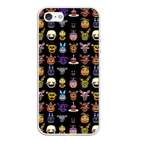 Чехол для iPhone 5/5S матовый с принтом Five Nights at Freddy в городе Новоалтайск, Силикон | Область печати: задняя сторона чехла, без боковых панелей | 4 | animation | bonnie | chica | fnaf | foxy | freddy | funny | horror | pizza | scary | sfm | бонни | майк | ночей | пять | ужас | фокси | фредди | чика | шмидт