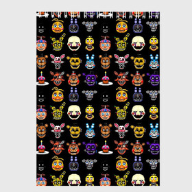 Скетчбук с принтом Five Nights at Freddy в городе Новоалтайск, 100% бумага
 | 48 листов, плотность листов — 100 г/м2, плотность картонной обложки — 250 г/м2. Листы скреплены сверху удобной пружинной спиралью | 4 | animation | bonnie | chica | fnaf | foxy | freddy | funny | horror | pizza | scary | sfm | бонни | майк | ночей | пять | ужас | фокси | фредди | чика | шмидт