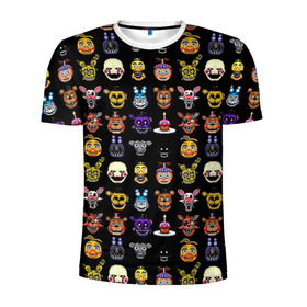 Мужская футболка 3D спортивная с принтом Five Nights at Freddy в городе Новоалтайск, 100% полиэстер с улучшенными характеристиками | приталенный силуэт, круглая горловина, широкие плечи, сужается к линии бедра | 4 | animation | bonnie | chica | fnaf | foxy | freddy | funny | horror | pizza | scary | sfm | бонни | майк | ночей | пять | ужас | фокси | фредди | чика | шмидт