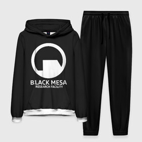 Мужской костюм 3D (с толстовкой) с принтом BLACK MESA в городе Новоалтайск,  |  | aperture laboratorie | black mesa | gordon freeman | half life | half life 3 | valve | блэк меса | вэлв | гордон фриман | халф лайф