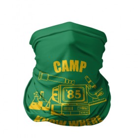 Бандана-труба 3D с принтом CAMP KNOW WHERE в городе Новоалтайск, 100% полиэстер, ткань с особыми свойствами — Activecool | плотность 150‒180 г/м2; хорошо тянется, но сохраняет форму | 80 е | 85 | camp know where | camp nowhere | dustin | netflix | stranger things | дастин | кепка дастина | нетфликс | очень странные дела