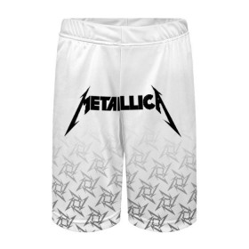 Детские спортивные шорты 3D с принтом METALLICA в городе Новоалтайск,  100% полиэстер
 | пояс оформлен широкой мягкой резинкой, ткань тянется
 | metallica | металлика