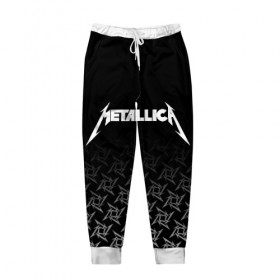 Мужские брюки 3D с принтом METALLICA в городе Новоалтайск, 100% полиэстер | манжеты по низу, эластичный пояс регулируется шнурком, по бокам два кармана без застежек, внутренняя часть кармана из мелкой сетки | metallica | металлика