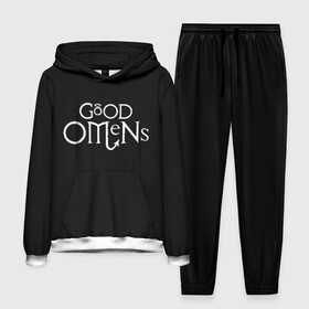 Мужской костюм 3D (с толстовкой) с принтом GOOD OMENS | БЛАГИЕ ЗНАМЕНИЯ в городе Новоалтайск,  |  | Тематика изображения на принте: good omens | благие знамения | терри пратчетт