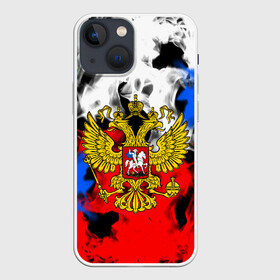 Чехол для iPhone 13 mini с принтом RUSSIA Flame Collection в городе Новоалтайск,  |  | fire | flame | russia | sport | tricolor | герб | огонь | патриот | патриотизм | пламя | россия | спорт | триколор | флаг россии