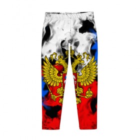 Детские леггинсы 3D с принтом RUSSIA Flame Collection в городе Новоалтайск, полиэстер 85%, спандекс 15% | эластичный пояс, зауженный крой | fire | flame | russia | sport | tricolor | герб | огонь | патриот | патриотизм | пламя | россия | спорт | триколор | флаг россии