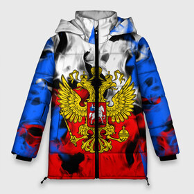 Женская зимняя куртка 3D с принтом RUSSIA Flame Collection в городе Новоалтайск, верх — 100% полиэстер; подкладка — 100% полиэстер; утеплитель — 100% полиэстер | длина ниже бедра, силуэт Оверсайз. Есть воротник-стойка, отстегивающийся капюшон и ветрозащитная планка. 

Боковые карманы с листочкой на кнопках и внутренний карман на молнии | fire | flame | russia | sport | tricolor | герб | огонь | патриот | патриотизм | пламя | россия | спорт | триколор | флаг россии