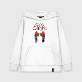 Детская толстовка хлопок с принтом GOOD OMENS в городе Новоалтайск, 100% хлопок | Круглый горловой вырез, эластичные манжеты, пояс, капюшен | Тематика изображения на принте: evil | good | good omens | азирафель. | ангел кроули | благие намерения сериал | гуд оменс | демон | дэвид теннант | майкл шин