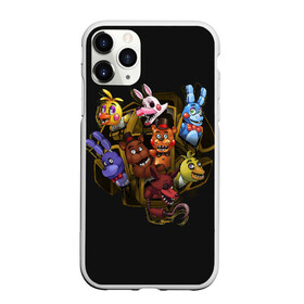 Чехол для iPhone 11 Pro матовый с принтом Five Nights at Freddy в городе Новоалтайск, Силикон |  | 4 | animation | bonnie | chica | fnaf | foxy | freddy | funny | horror | pizza | scary | sfm | бонни | майк | ночей | пять | ужас | фокси | фредди | чика | шмидт