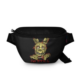 Поясная сумка 3D с принтом FNAF в городе Новоалтайск, 100% полиэстер | плотная ткань, ремень с регулируемой длиной, внутри несколько карманов для мелочей, основное отделение и карман с обратной стороны сумки застегиваются на молнию | 4 | animation | bonnie | chica | fnaf | foxy | freddy | funny | horror | pizza | scary | sfm | бонни | майк | ночей | пять | ужас | фокси | фредди | чика | шмидт