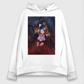 Женское худи Oversize хлопок с принтом dota 2 queen of pain в городе Новоалтайск, френч-терри — 70% хлопок, 30% полиэстер. Мягкий теплый начес внутри —100% хлопок | боковые карманы, эластичные манжеты и нижняя кромка, капюшон на магнитной кнопке | dota | dota 2 | dota 2 queen of pain | queen of pain | дота | дота 2 | квопа