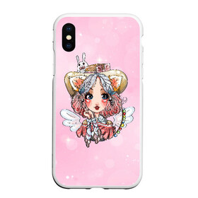 Чехол для iPhone XS Max матовый с принтом Алиса в стране чудес в городе Новоалтайск, Силикон | Область печати: задняя сторона чехла, без боковых панелей | алиса | арт | девочка | заяц | кролик | милая | ребенок | сказка | чудеса