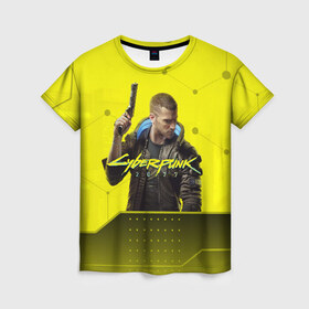 Женская футболка 3D с принтом CYBERPUNK 2077 в городе Новоалтайск, 100% полиэфир ( синтетическое хлопкоподобное полотно) | прямой крой, круглый вырез горловины, длина до линии бедер | 2077 | cyber | cyberpunk | demon | glitch | keanu | logo | punk | reeves | samurai | symbol | team | trauma | глитч | демон | киану | кибер | киберпанк | клан | лого | логотип | огонь | панк | ривз | самурай | символ