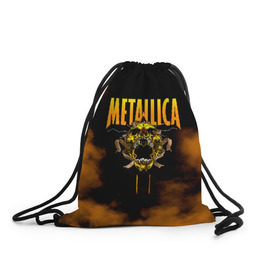 Рюкзак-мешок 3D с принтом Metallica в городе Новоалтайск, 100% полиэстер | плотность ткани — 200 г/м2, размер — 35 х 45 см; лямки — толстые шнурки, застежка на шнуровке, без карманов и подкладки | Тематика изображения на принте: metalica | metallica | группа | джеймс хэтфилд | кирк хэмметт | ларс ульрих | метал | металика | металлика | миталика | музыка | роберт трухильо | рок | трэш | трэшметал | хард | хеви
