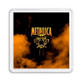 Магнит 55*55 с принтом Metallica в городе Новоалтайск, Пластик | Размер: 65*65 мм; Размер печати: 55*55 мм | Тематика изображения на принте: metalica | metallica | группа | джеймс хэтфилд | кирк хэмметт | ларс ульрих | метал | металика | металлика | миталика | музыка | роберт трухильо | рок | трэш | трэшметал | хард | хеви