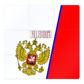 Магнитный плакат 3Х3 с принтом Russia Sport в городе Новоалтайск, Полимерный материал с магнитным слоем | 9 деталей размером 9*9 см | russia | sport | tricolor | герб | надпись | патриот | патриотизм | россия | спорт | триколор | флаг россии