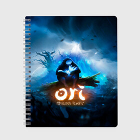 Тетрадь с принтом Ori - And The Will Of The Wisp в городе Новоалтайск, 100% бумага | 48 листов, плотность листов — 60 г/м2, плотность картонной обложки — 250 г/м2. Листы скреплены сбоку удобной пружинной спиралью. Уголки страниц и обложки скругленные. Цвет линий — светло-серый
 | microsoft studios | moon studios | ori | ori and the blind forest | unity | лес | луна | нибела | ночной лес | ночь | ори | платформер | сова