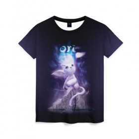 Женская футболка 3D с принтом Ori - And The Will Of The Wisp в городе Новоалтайск, 100% полиэфир ( синтетическое хлопкоподобное полотно) | прямой крой, круглый вырез горловины, длина до линии бедер | microsoft studios | moon studios | ori | ori and the blind forest | unity | лес | луна | нибела | ночной лес | ночь | ори | платформер | сова