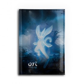 Обложка для автодокументов с принтом Ori - And The Will Of The Wisp в городе Новоалтайск, натуральная кожа |  размер 19,9*13 см; внутри 4 больших “конверта” для документов и один маленький отдел — туда идеально встанут права | microsoft studios | moon studios | ori | ori and the blind forest | unity | лес | луна | нибела | ночной лес | ночь | ори | платформер | сова