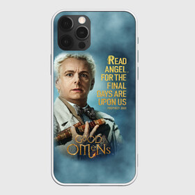 Чехол для iPhone 12 Pro Max с принтом Читай ангел ибо последние дни настали в городе Новоалтайск, Силикон |  | Тематика изображения на принте: good | omens | sheen | tennant | азирафель | ангел | благие знамения | демон | кроули | падший | теннант | шин