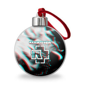 Ёлочный шар с принтом RAMMSTEIN в городе Новоалтайск, Пластик | Диаметр: 77 мм | Тематика изображения на принте: lindemann | rammstein | рамштайн | тилль линдеманн