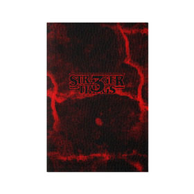 Обложка для паспорта матовая кожа с принтом STRANGER THINGS в городе Новоалтайск, натуральная матовая кожа | размер 19,3 х 13,7 см; прозрачные пластиковые крепления | stranger things | очень странные дела
