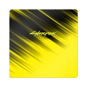 Магнит виниловый Квадрат с принтом Cyberpunk 2077 (Yellow). в городе Новоалтайск, полимерный материал с магнитным слоем | размер 9*9 см, закругленные углы | Тематика изображения на принте: 3d | cyberpunk 2077 | red | абстракция | геометрия | игра | киберпанк 2077 | красный | лого | логотип | надпись | стиль | текстура