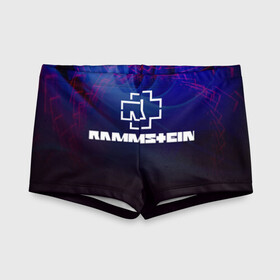 Детские купальные плавки 3D с принтом Rammstein. в городе Новоалтайск, Полиэстер 85%, Спандекс 15% | Слитный крой, подклад по переду изделия, узкие бретели | Тематика изображения на принте: 3d | hard | logo | metal | music | rammstein | rock | абстракция | знак | лого | метал | музыка | рамштайн | рок | символ | текстура
