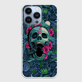 Чехол для iPhone 13 Pro Череп В Цветах: в городе Новоалтайск, | | воробей | стиль | цветы | череп