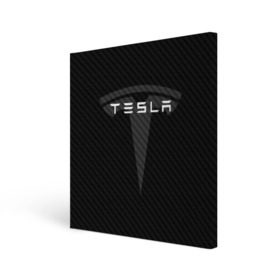 Холст квадратный с принтом TESLA (1) в городе Новоалтайск, 100% ПВХ |  | elon | elon musk | musk | space | tesla | автолюбитель | автомобиль | илон маск | тесла