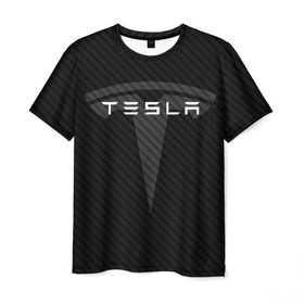 Мужская футболка 3D с принтом TESLA (1) в городе Новоалтайск, 100% полиэфир | прямой крой, круглый вырез горловины, длина до линии бедер | elon | elon musk | musk | space | tesla | автолюбитель | автомобиль | илон маск | тесла