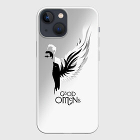 Чехол для iPhone 13 mini с принтом Good Omens в городе Новоалтайск,  |  | Тематика изображения на принте: good | omens | sheen | tennant | азирафель | ангел | благие знамения | демон | кроули | падший | теннант | шин